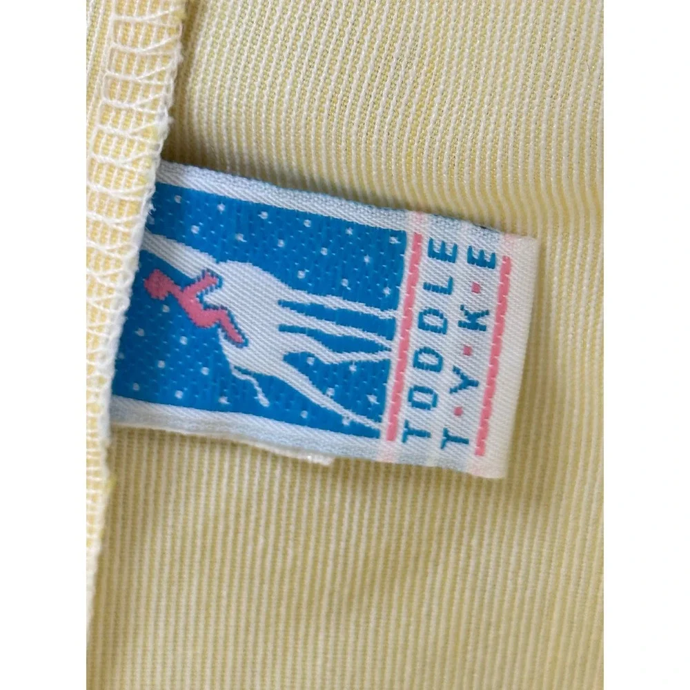 Toddle Tyke Vintage Yellow Corduroy Train Overalls Baby 6 Months Made in USA